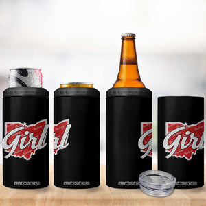 Buckeye Girl Ohio Home State 4 in 1 Can Cooler Tumbler TS11 Print Your Wear