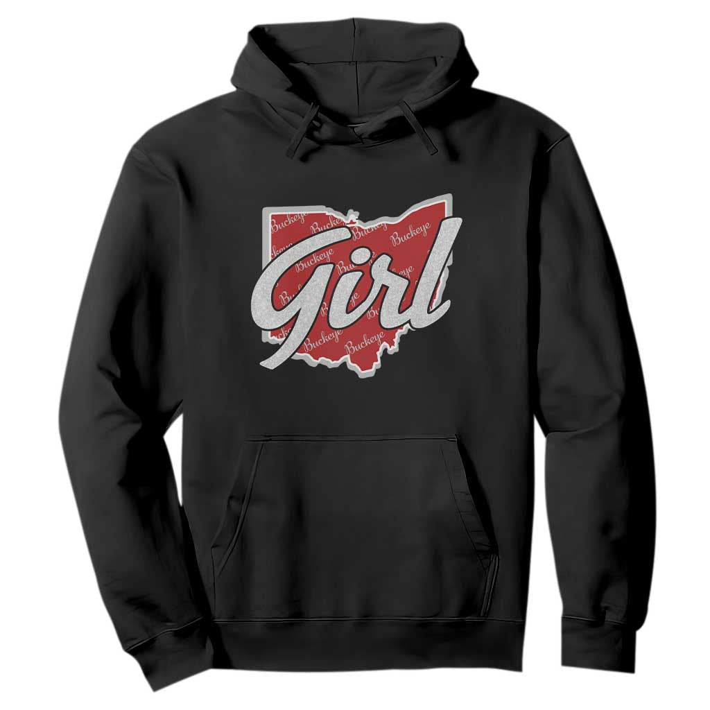 Buckeye Girl Ohio Home State Hoodie TS11 Black Print Your Wear