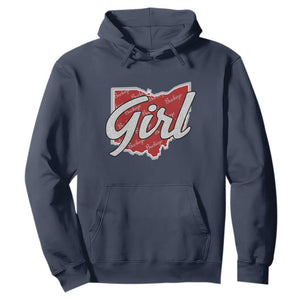 Buckeye Girl Ohio Home State Hoodie TS11 Navy Print Your Wear