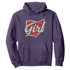 Buckeye Girl Ohio Home State Hoodie TS11 Purple Print Your Wear