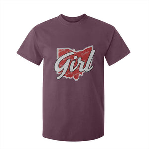 Buckeye Girl Ohio Home State T Shirt For Kid TS11 Maroon Print Your Wear