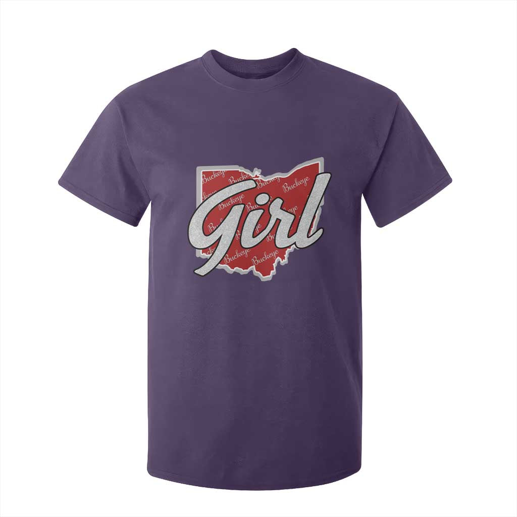 Buckeye Girl Ohio Home State T Shirt For Kid TS11 Purple Print Your Wear