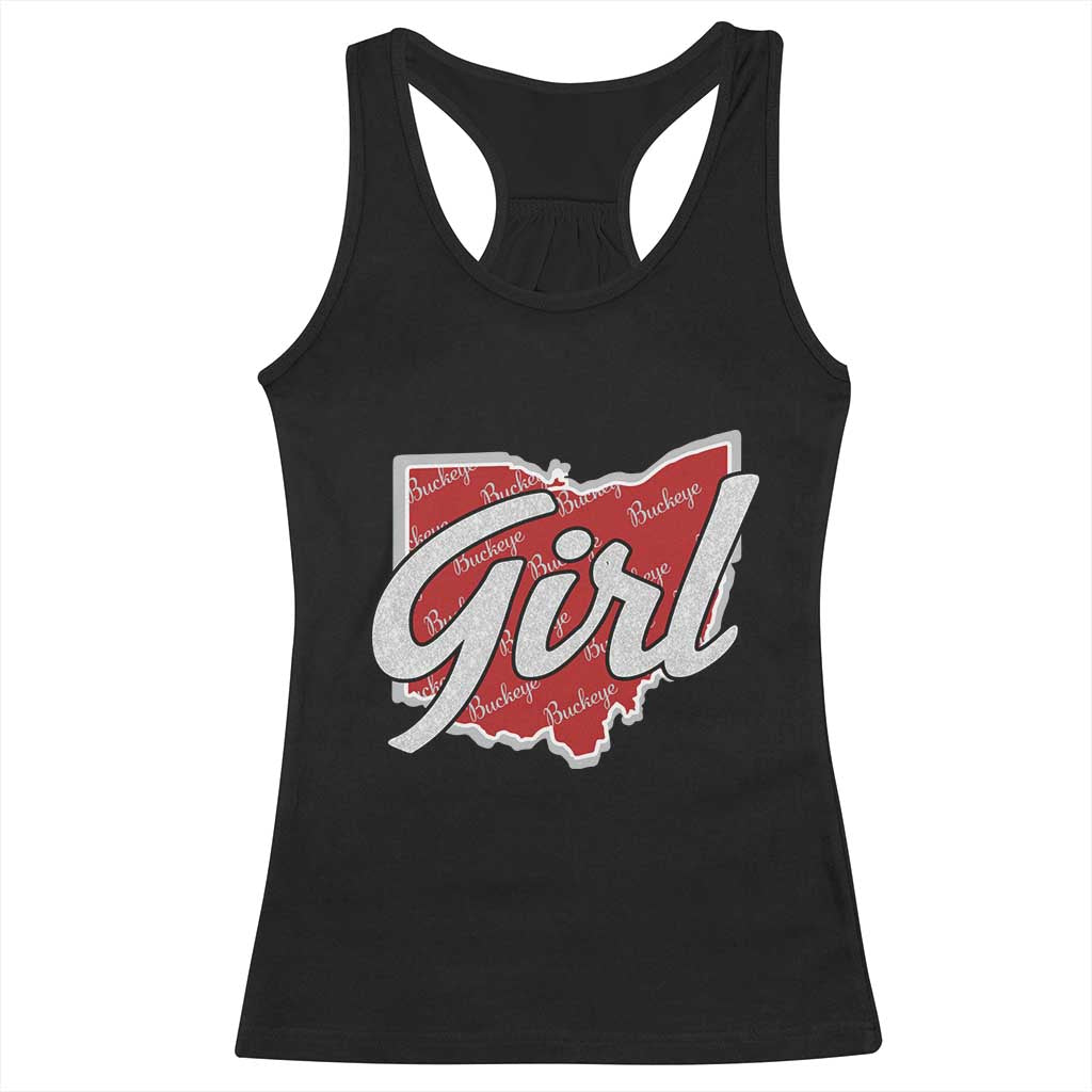 Buckeye Girl Ohio Home State Racerback Tank Top TS11 Black Print Your Wear