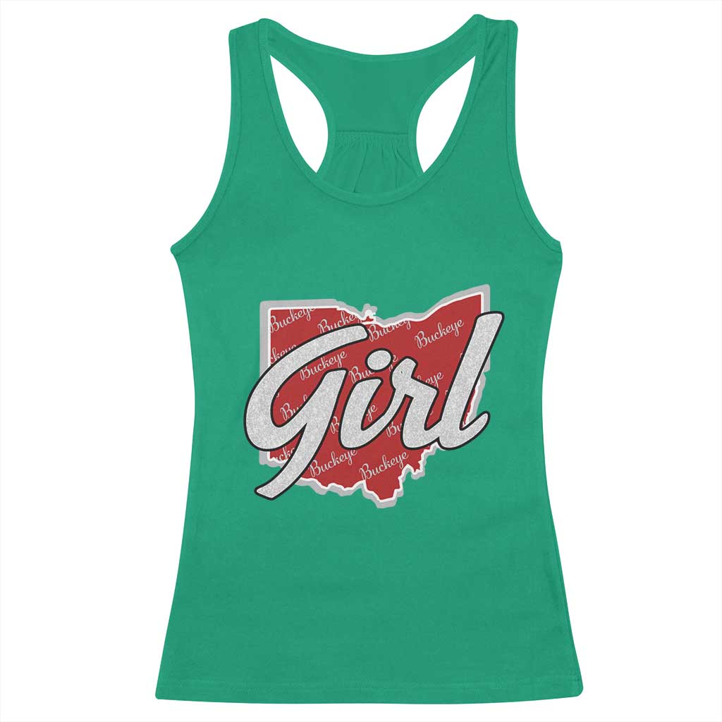 Buckeye Girl Ohio Home State Racerback Tank Top TS11 Irish Green Print Your Wear
