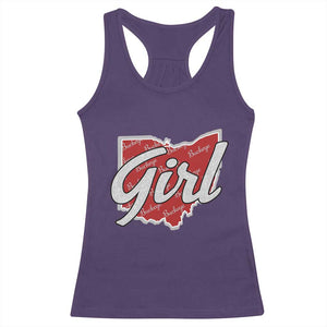 Buckeye Girl Ohio Home State Racerback Tank Top TS11 Purple Print Your Wear