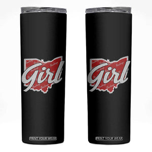 Buckeye Girl Ohio Home State Skinny Tumbler TS11 Black Print Your Wear