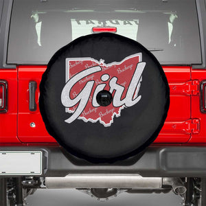 Buckeye Girl Ohio Home State Spare Tire Cover TS11 Black Print Your Wear