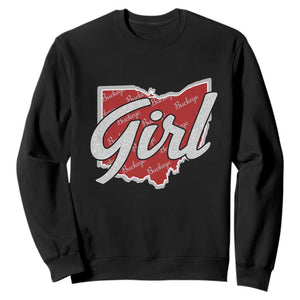 Buckeye Girl Ohio Home State Sweatshirt TS11 Black Print Your Wear