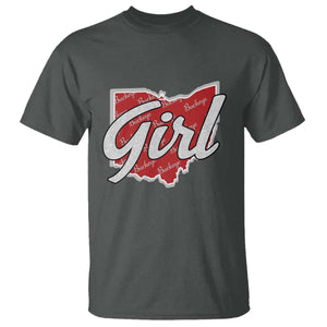 Buckeye Girl Ohio Home State T Shirt TS11 Dark Heather Print Your Wear