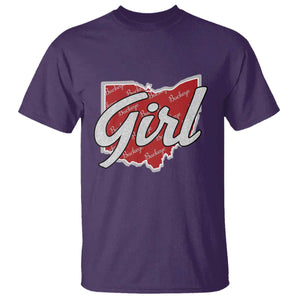 Buckeye Girl Ohio Home State T Shirt TS11 Purple Print Your Wear