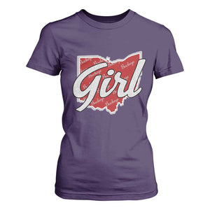 Buckeye Girl Ohio Home State T Shirt For Women TS11 Purple Print Your Wear