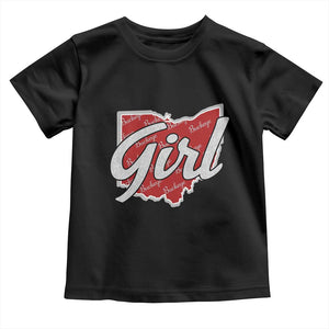 Buckeye Girl Ohio Home State Toddler T Shirt TS11 Black Print Your Wear
