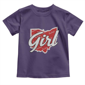 Buckeye Girl Ohio Home State Toddler T Shirt TS11 Purple Print Your Wear
