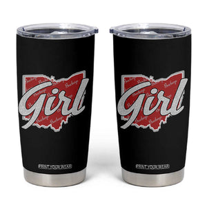 Buckeye Girl Ohio Home State Tumbler Cup TS11 Black Print Your Wear