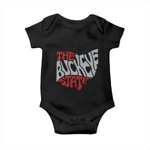 Funny Ohio Pride The Buckeye State Baby Onesie Map Of Ohio State TS11 Black Print Your Wear