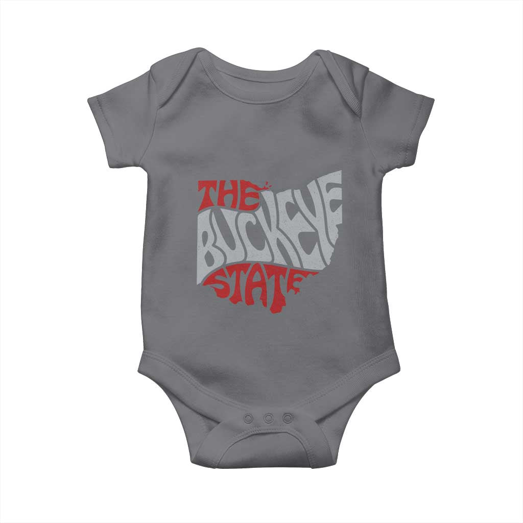 Funny Ohio Pride The Buckeye State Baby Onesie Map Of Ohio State TS11 Charcoal Print Your Wear