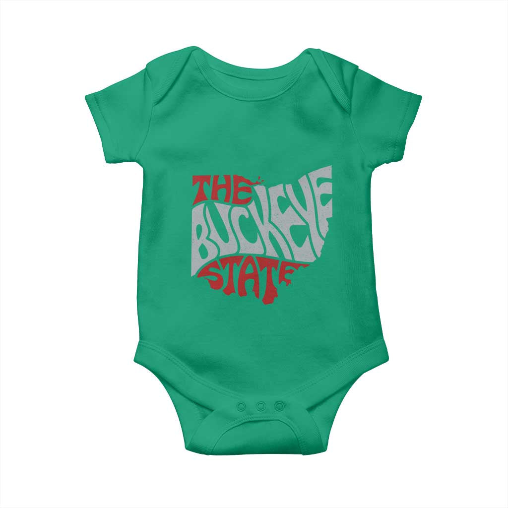 Funny Ohio Pride The Buckeye State Baby Onesie Map Of Ohio State TS11 Irish Green Print Your Wear