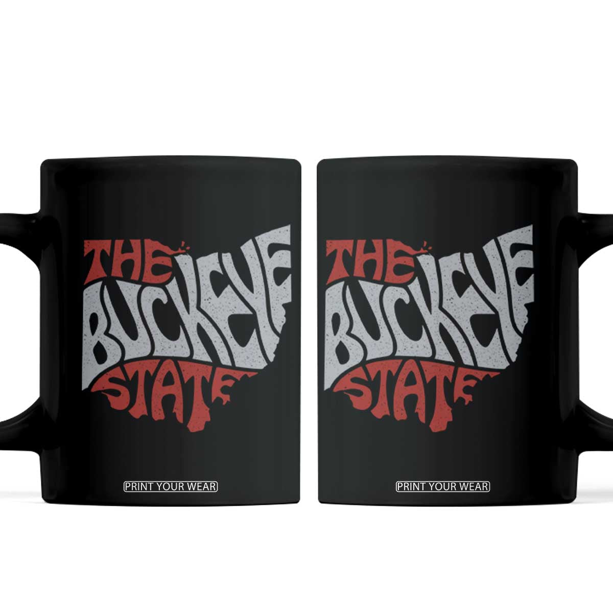 Funny Ohio Pride The Buckeye State Coffee Mug Map Of Ohio State TS11 Black Print Your Wear