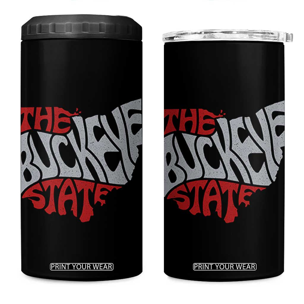 Funny Ohio Pride The Buckeye State 4 in 1 Can Cooler Tumbler Map Of Ohio State TS11 One Size: 16 oz Black Print Your Wear