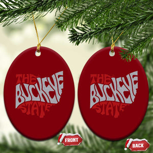 Funny Ohio Pride The Buckeye State Ceramic Ornament Map Of Ohio State TS11 Print Your Wear