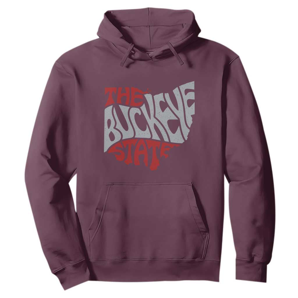 Funny Ohio Pride The Buckeye State Hoodie Map Of Ohio State TS11 Maroon Print Your Wear