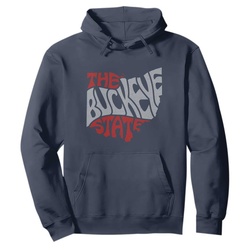 Funny Ohio Pride The Buckeye State Hoodie Map Of Ohio State TS11 Navy Print Your Wear