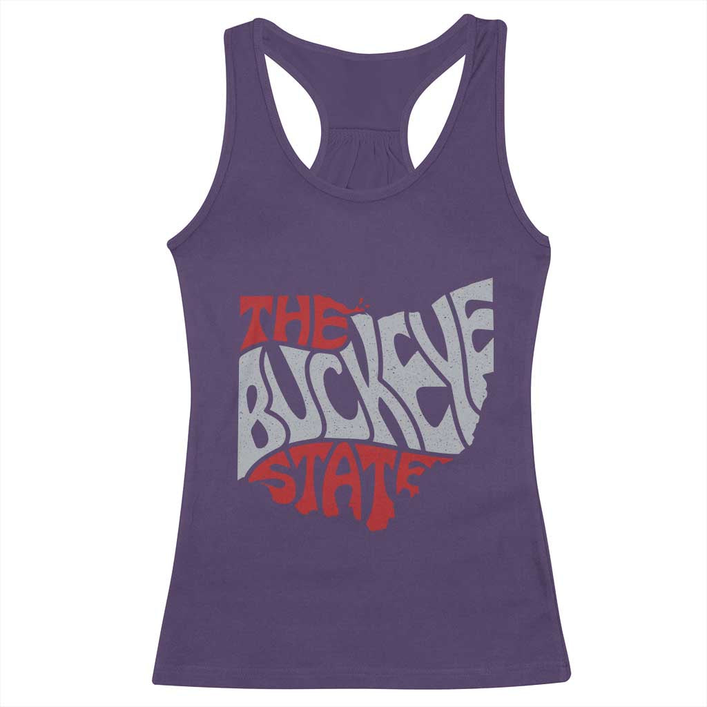 Funny Ohio Pride The Buckeye State Racerback Tank Top Map Of Ohio State TS11 Purple Print Your Wear