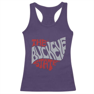 Funny Ohio Pride The Buckeye State Racerback Tank Top Map Of Ohio State TS11 Purple Print Your Wear