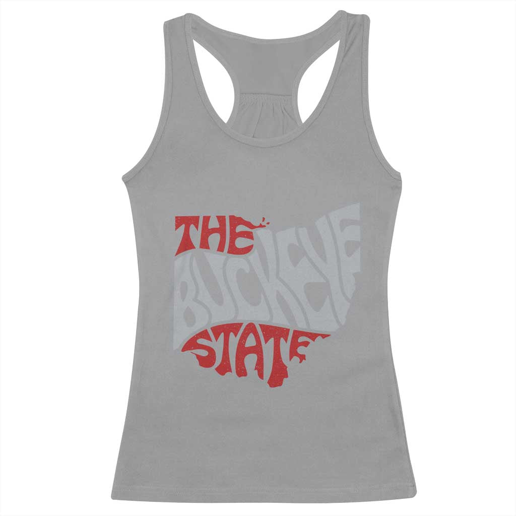 Funny Ohio Pride The Buckeye State Racerback Tank Top Map Of Ohio State TS11 Sport Gray Print Your Wear