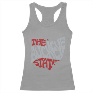 Funny Ohio Pride The Buckeye State Racerback Tank Top Map Of Ohio State TS11 Sport Gray Print Your Wear