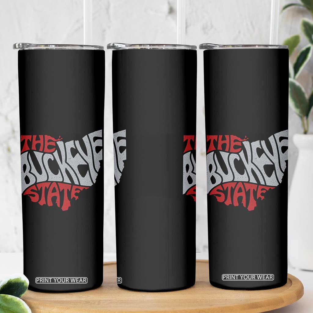 Funny Ohio Pride The Buckeye State Skinny Tumbler Map Of Ohio State TS11 Print Your Wear