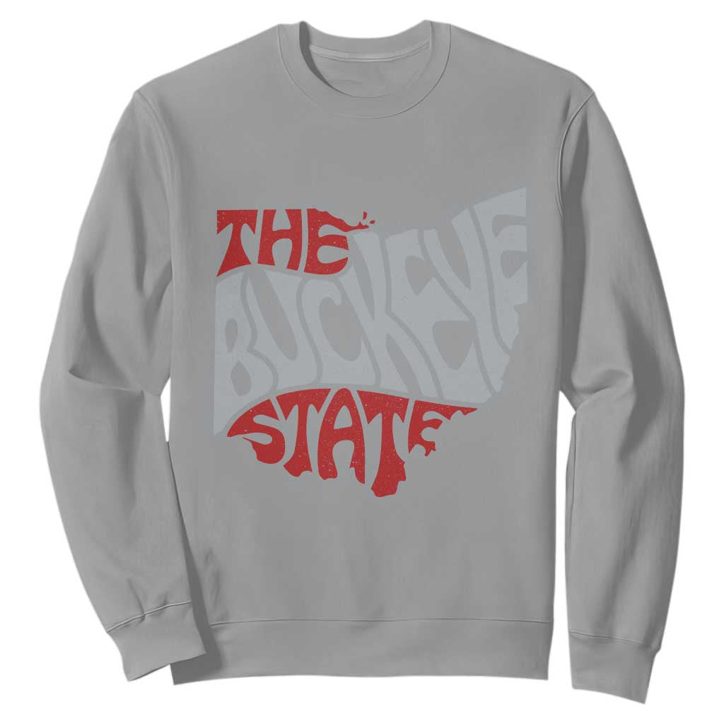 Funny Ohio Pride The Buckeye State Sweatshirt Map Of Ohio State TS11 Sport Gray Print Your Wear