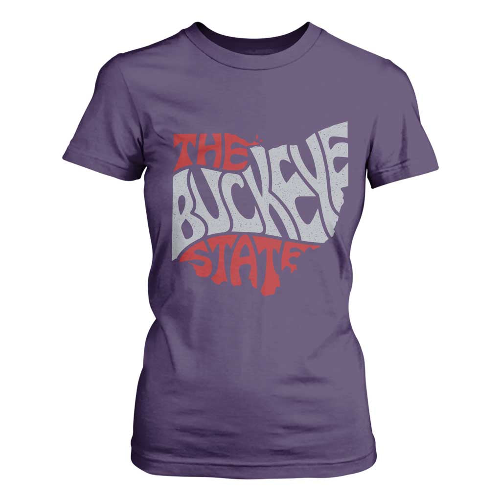 Funny Ohio Pride The Buckeye State T Shirt For Women Map Of Ohio State TS11 Purple Print Your Wear