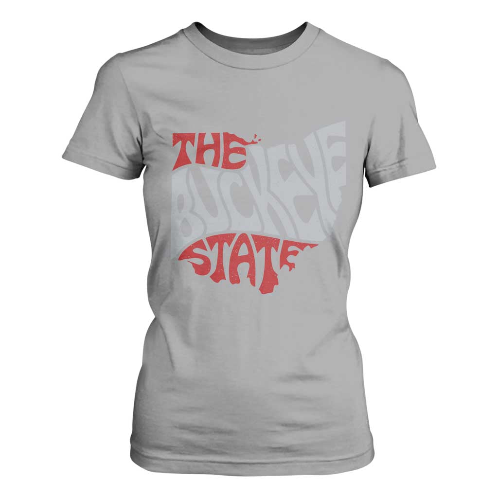 Funny Ohio Pride The Buckeye State T Shirt For Women Map Of Ohio State TS11 Sport Gray Print Your Wear