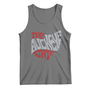 Funny Ohio Pride The Buckeye State Tank Top Map Of Ohio State TS11 Black Heather Print Your Wear