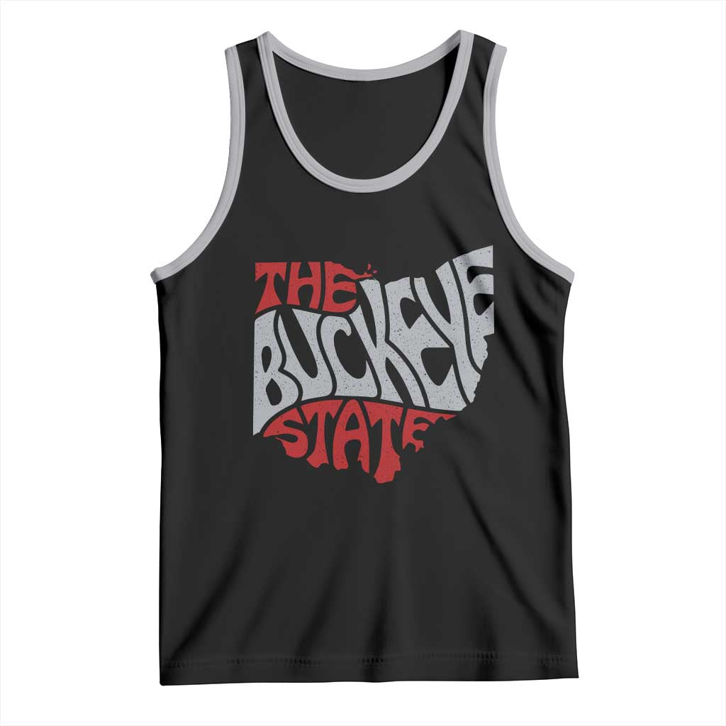 Funny Ohio Pride The Buckeye State Tank Top Map Of Ohio State TS11 Black Athletic Heather Print Your Wear