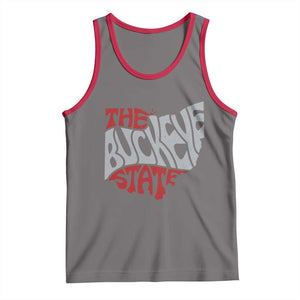 Funny Ohio Pride The Buckeye State Tank Top Map Of Ohio State TS11 Deep Heather Red Print Your Wear