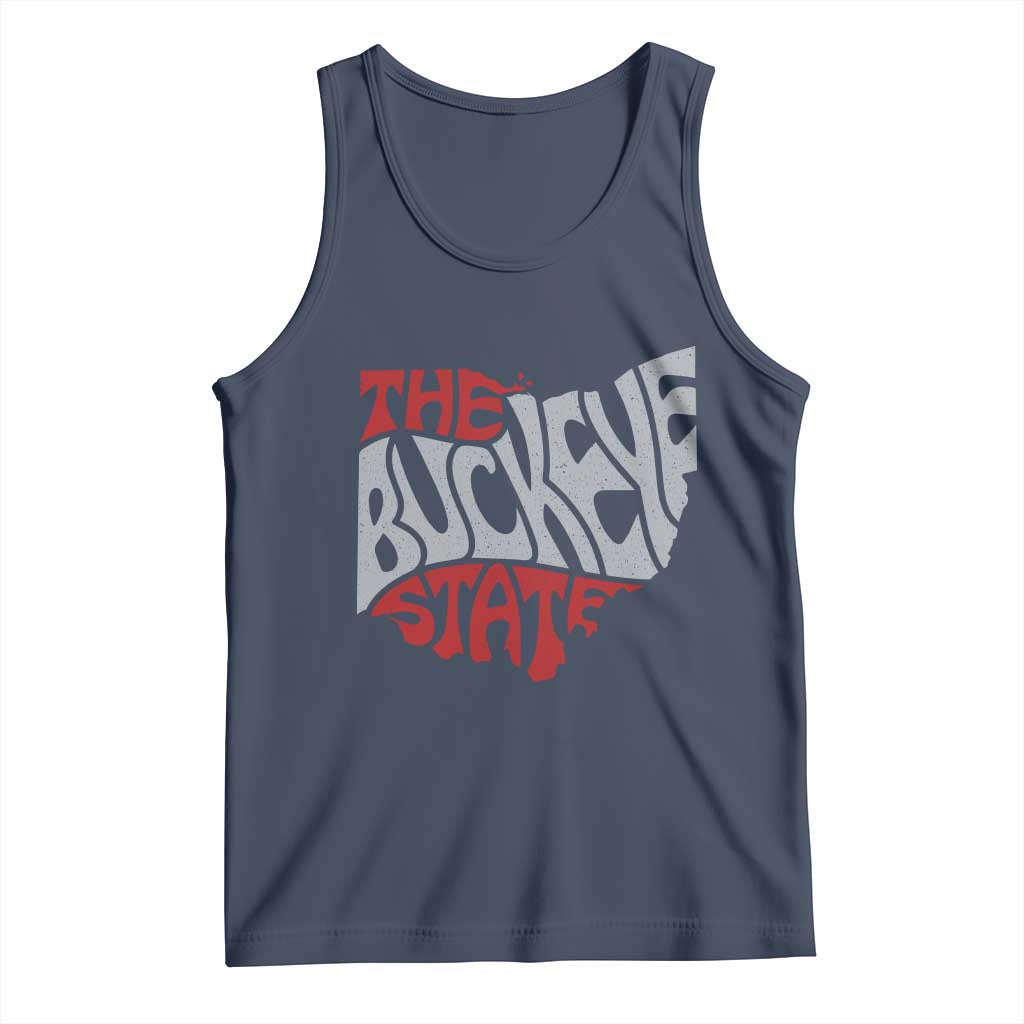 Funny Ohio Pride The Buckeye State Tank Top Map Of Ohio State TS11 Navy Print Your Wear