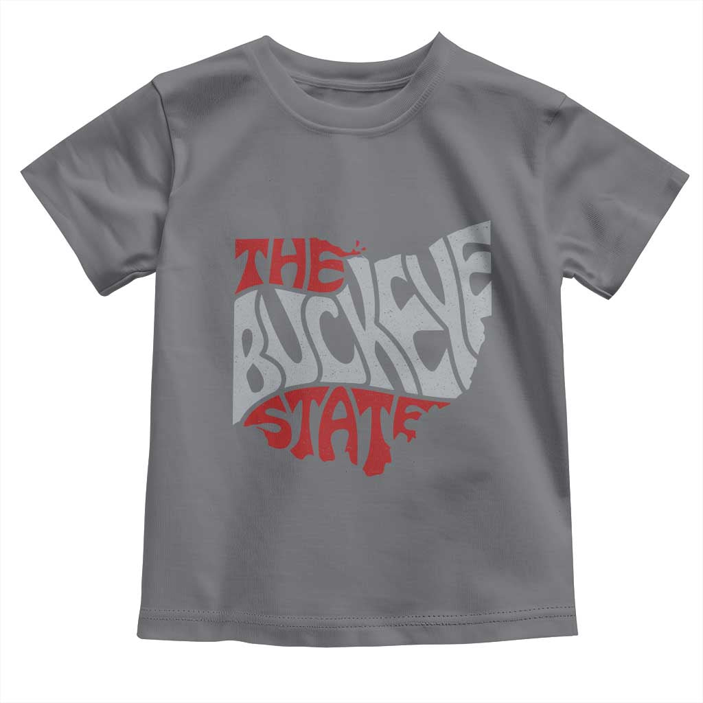 Funny Ohio Pride The Buckeye State Toddler T Shirt Map Of Ohio State TS11 Charcoal Print Your Wear
