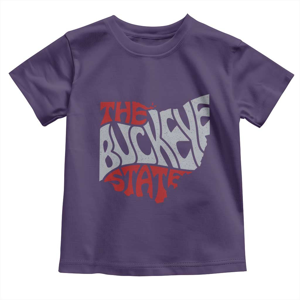 Funny Ohio Pride The Buckeye State Toddler T Shirt Map Of Ohio State TS11 Purple Print Your Wear