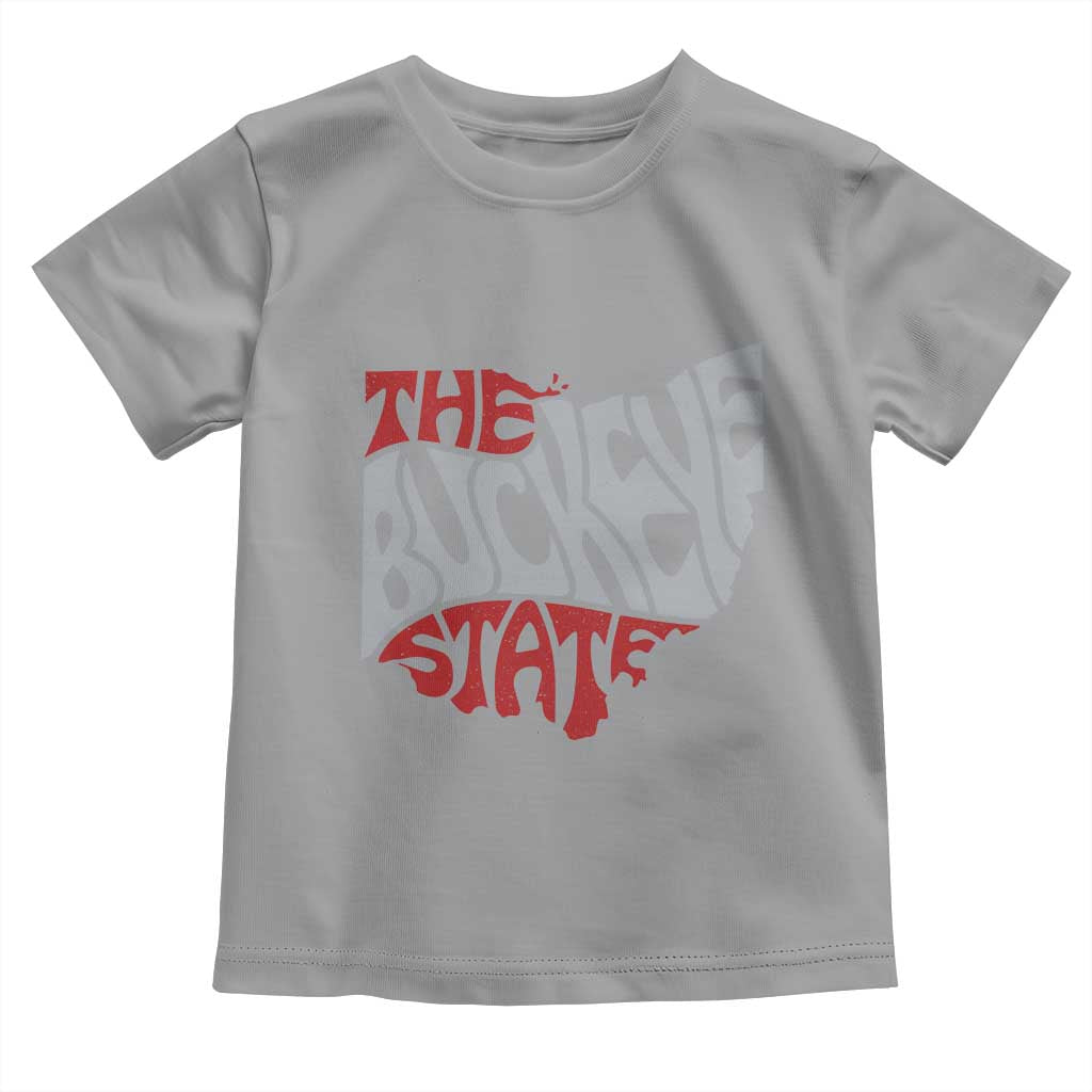 Funny Ohio Pride The Buckeye State Toddler T Shirt Map Of Ohio State TS11 Sport Gray Print Your Wear