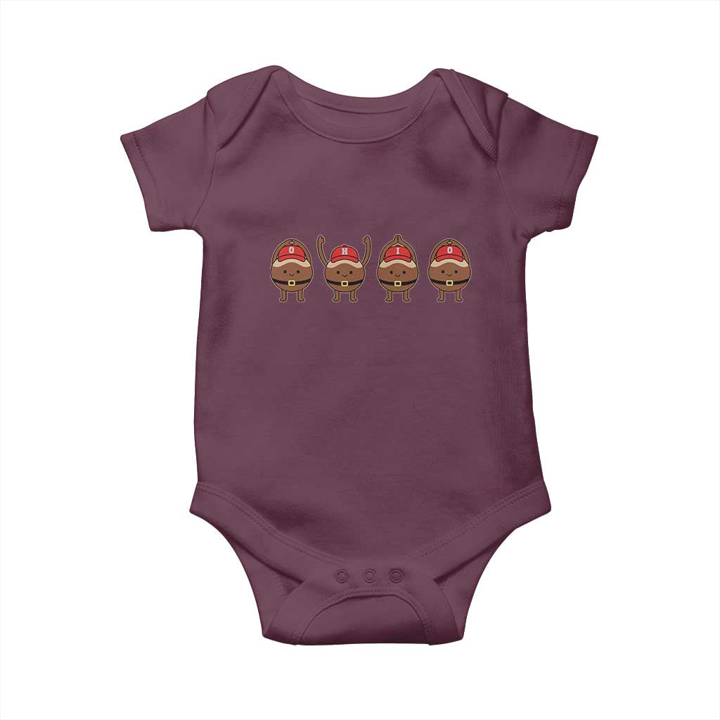 Funny Ohio Buckeye Baby Onesie Proud Ohio Sports Game Day TS11 Maroon Print Your Wear