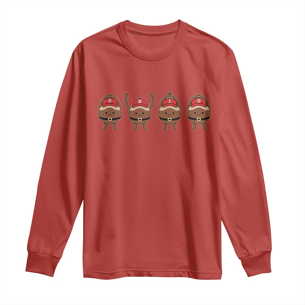 Funny Ohio Buckeye Long Sleeve Shirt Proud Ohio Sports Game Day TS11 Red Print Your Wear