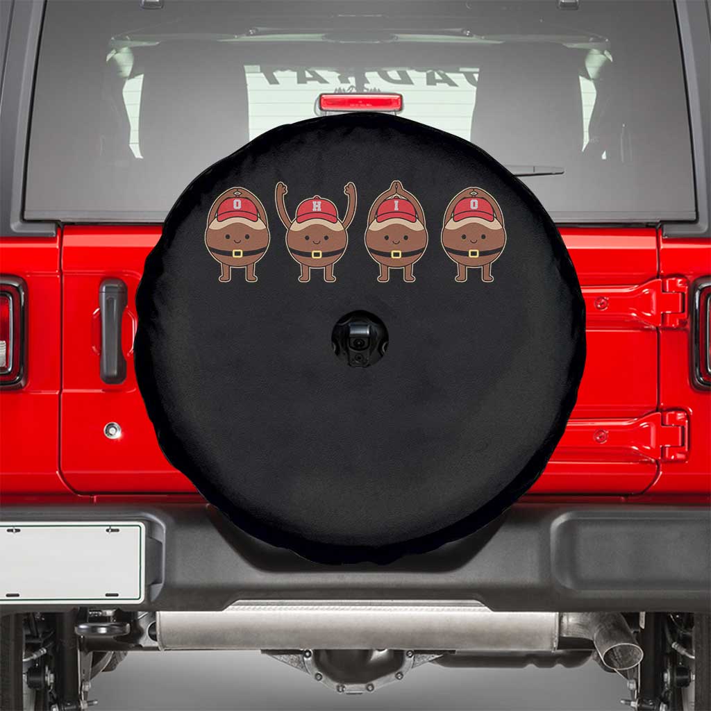 Funny Ohio Buckeye Spare Tire Cover Proud Ohio Sports Game Day TS11 Black Print Your Wear