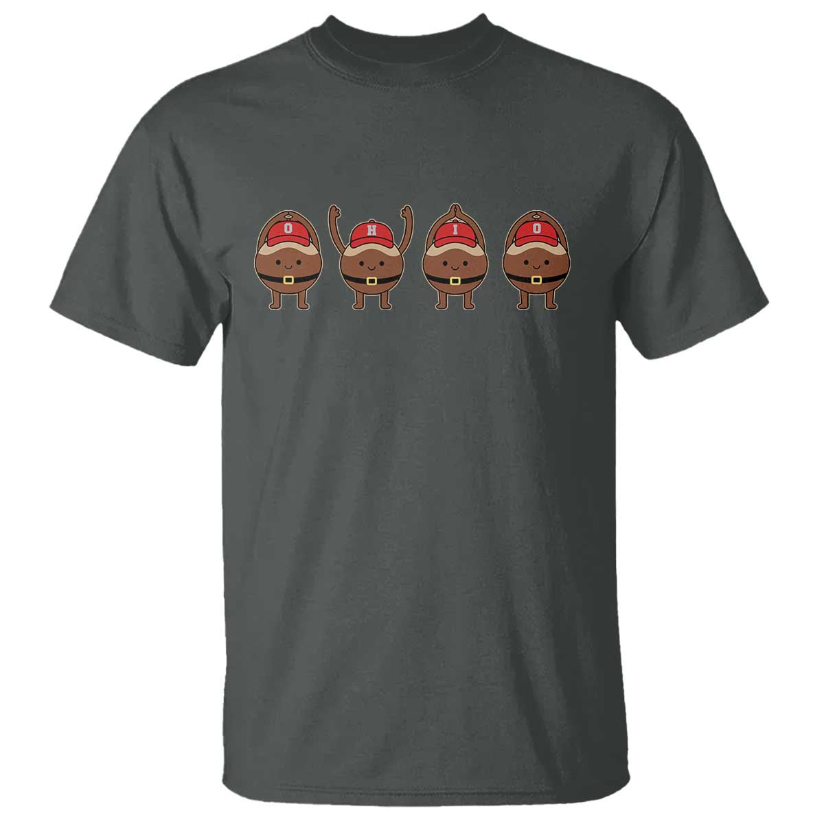 Funny Ohio Buckeye T Shirt - Proud Ohio Sports Game Day Fan Humor Tee TS11 Dark Heather Print Your Wear