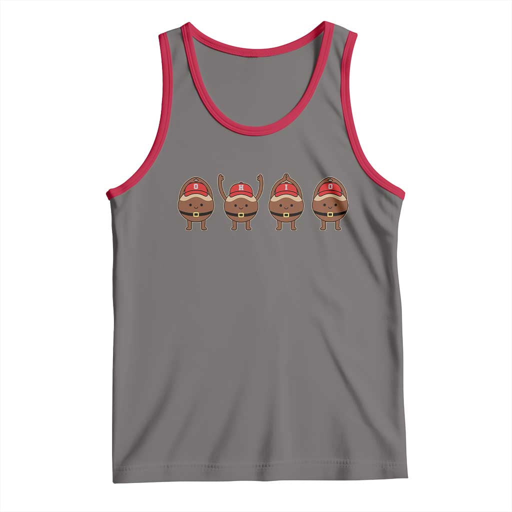 Funny Ohio Buckeye Tank Top Proud Ohio Sports Game Day TS11 Deep Heather Red Print Your Wear