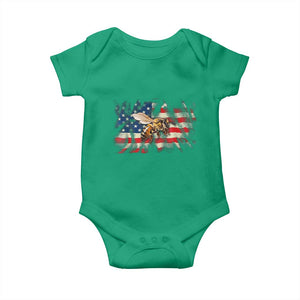 Patriotic Beekeeper Baby Onesie Bee American Flag Beekeeping TS11 Irish Green Print Your Wear
