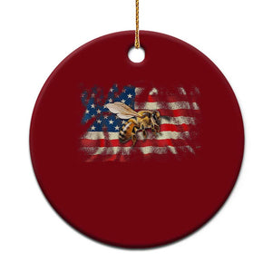 Patriotic Beekeeper Ceramic Ornament Bee American Flag Beekeeping TS11 1pc Red Print Your Wear