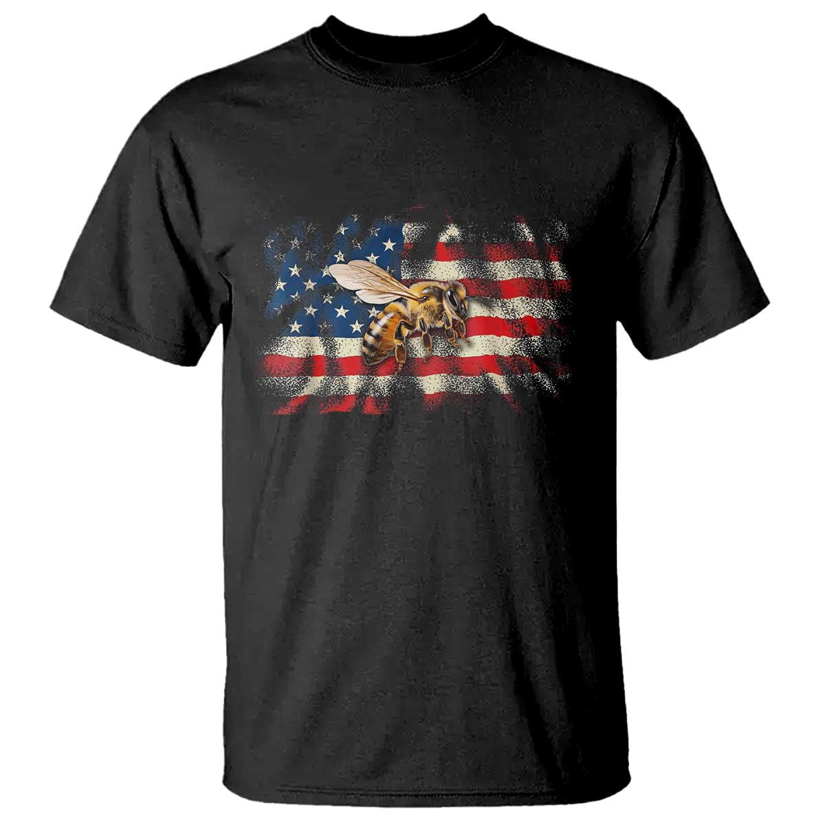 Patriotic Beekeeper T Shirt Bee American Flag Beekeeping TS11 Black Print Your Wear