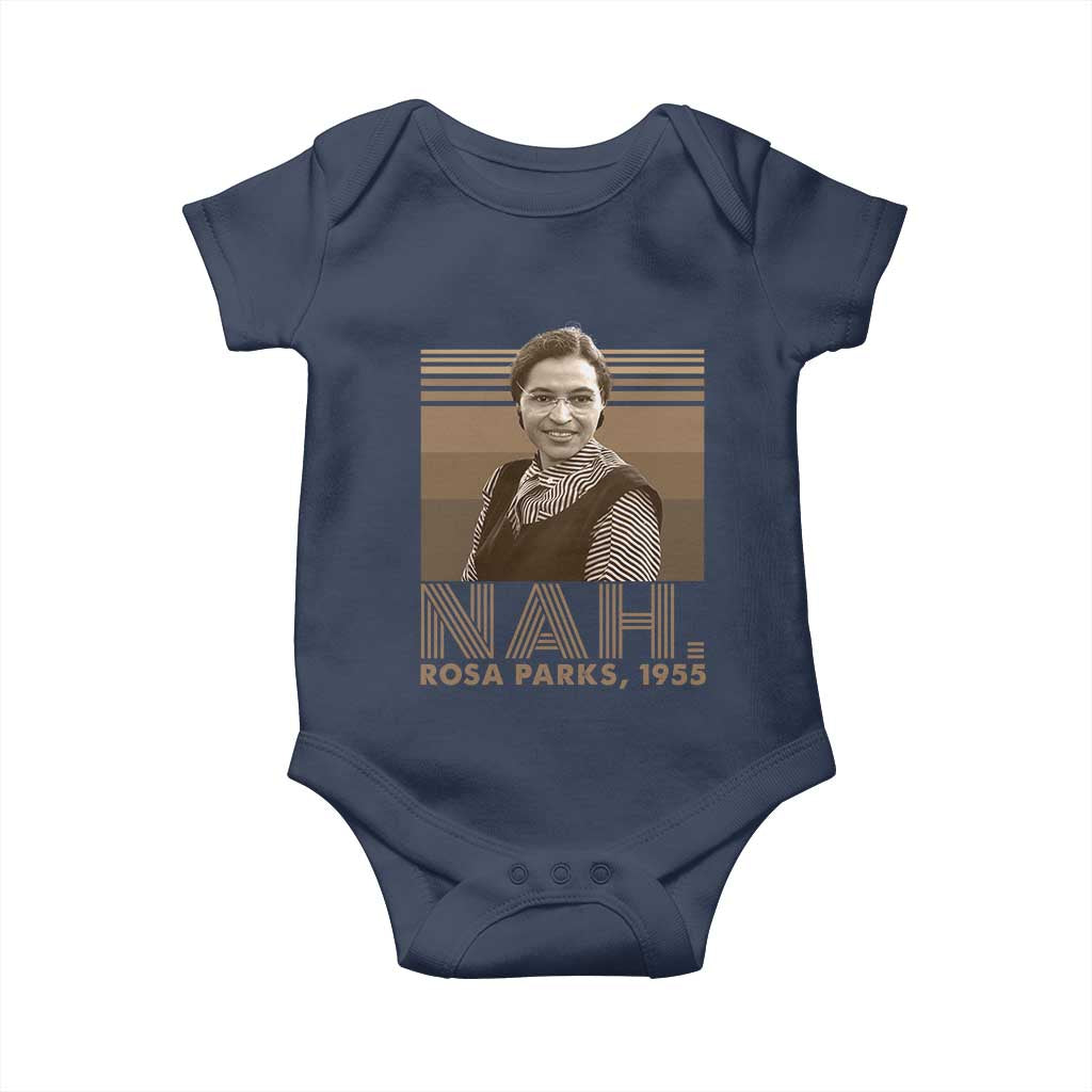 Rosa Parks Quote Baby Onesie Nah 1955 Melanin Black History Month TS11 Navy Print Your Wear
